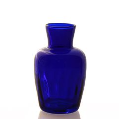 Grehom Recycled Glass Bud Vase - Pleats (Cobalt Blue); 11cm Vase