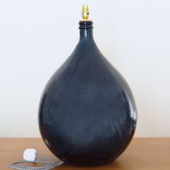 Grehom Lamp Base- Tear Drop (Dark Blue); 62 cm Recycled Glass Lamp Base