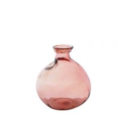 Grehom Recycled Glass Vase (Set of 6) - Bubble (Blush); 18 cm Vase