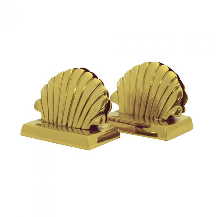 Grehom Place Card Holder - Sea Shell (Golden); Brass Card Holder