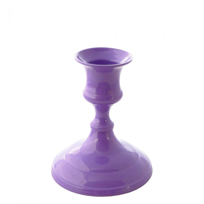 Grehom Brass Candlestick- Nice & Simple (Lilac); 8 cm Candle Holder