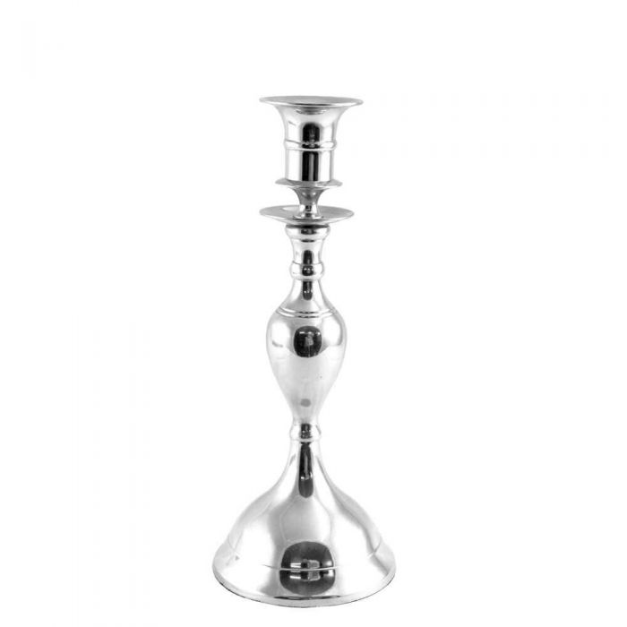 Grehom Candlestick- Pall Mall (Silver); 23 cm candle holder