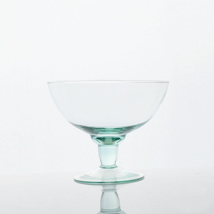 Grehom Recycled Glass Trifle Bowl - Nice & Simple; 1 Litre Footed Bowl